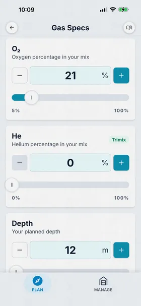 Gas Specs on tablet