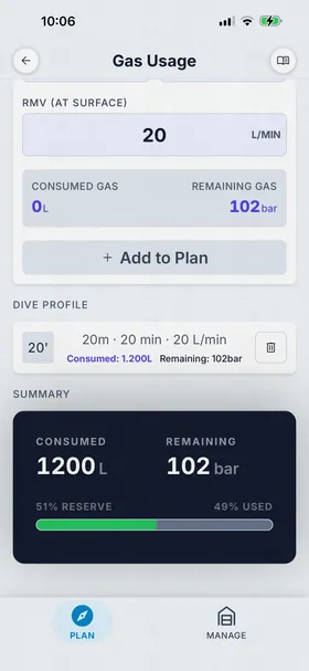 Gas Usage on phone