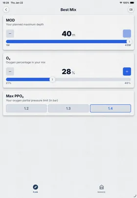 Best Mix Calculator on tablet